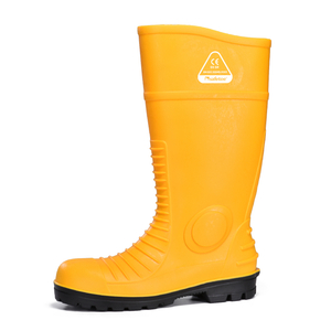 Bottes en gomme PVC imperméables W-6055 jaune