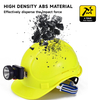 Casque Construction HAT HAUT ABS CE CASHETS DE SÉCURITÉ APPROUVÉE W-018 Jaune