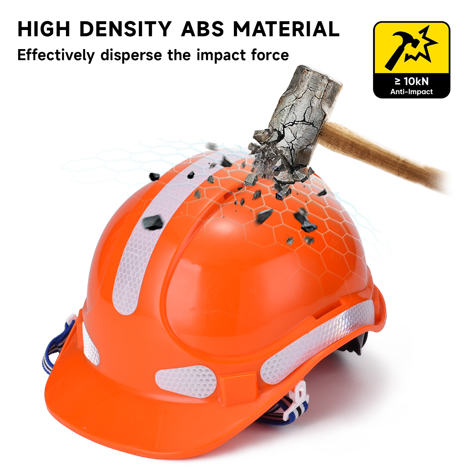  Fabrication Earmluffs Construction Casque de sécurité ABS CE Casques de sécurité approuvés W-018 Orange