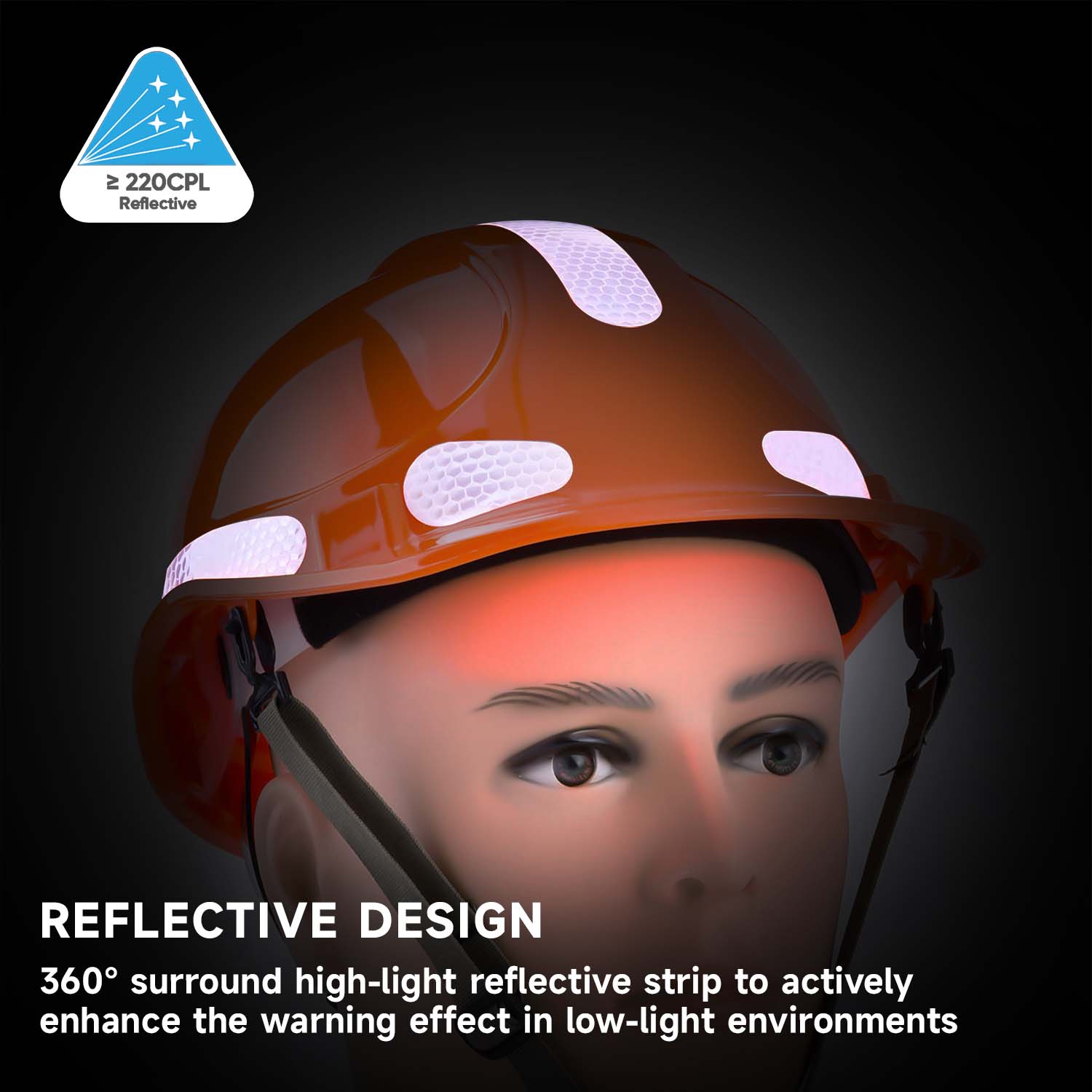Casque de travail rotatif réglable W-018 Orange