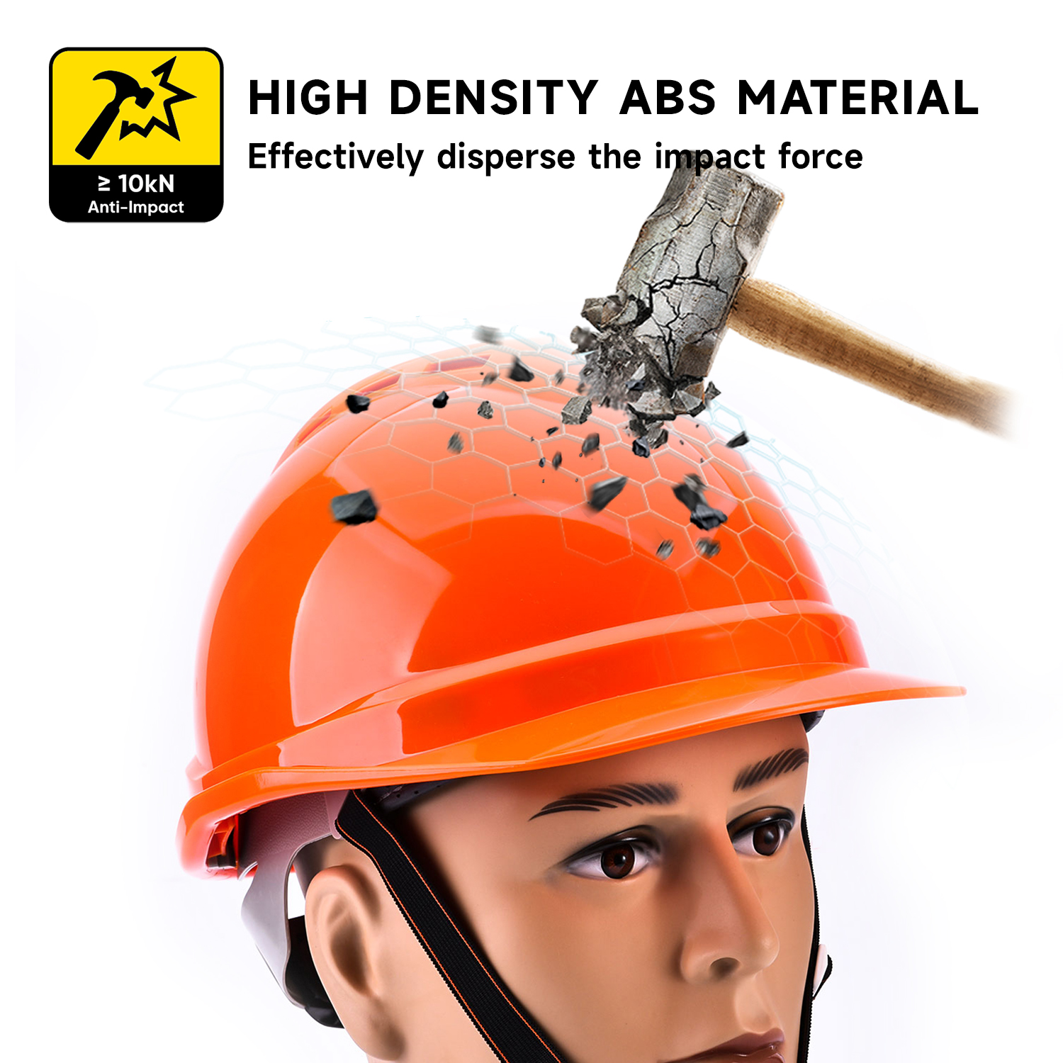 Casque de travail anti-smashing w-002 orange