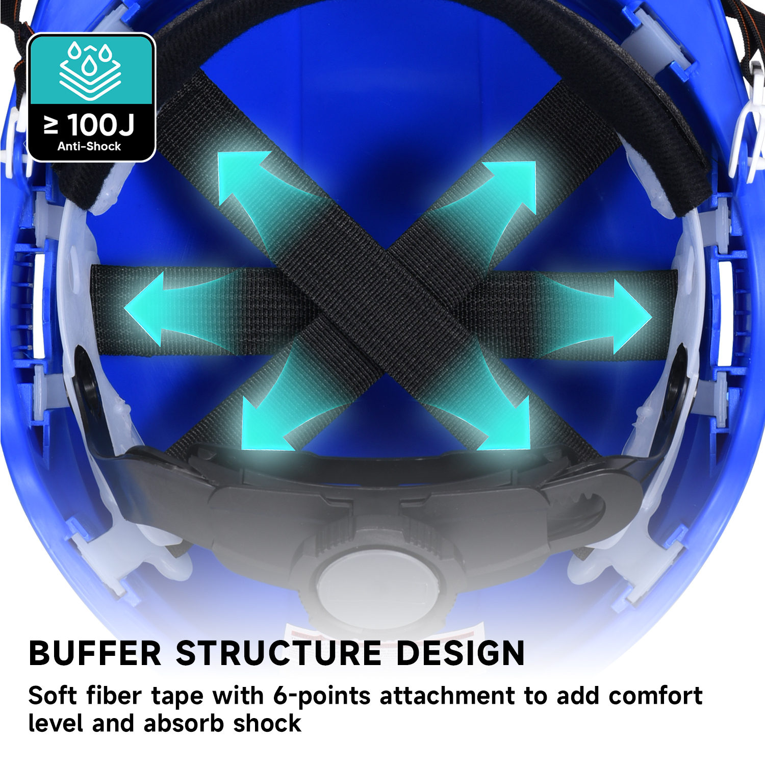 Casque de sécurité industrielle W-018 Bleu