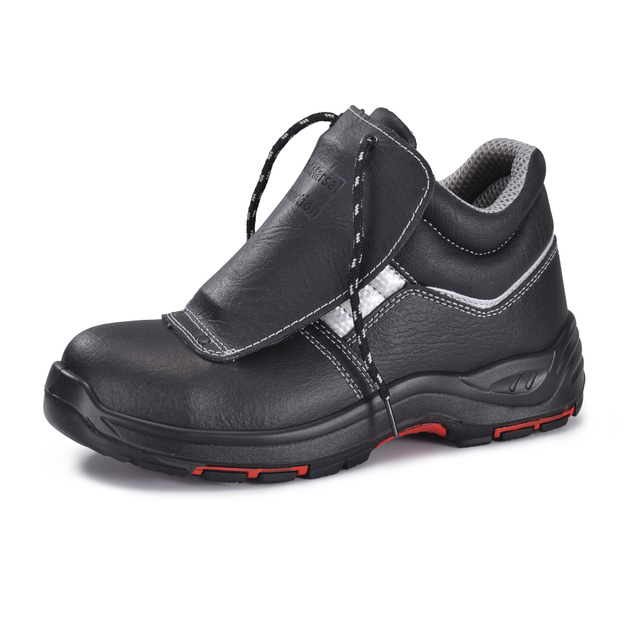 Bottes de travail de soudage pu caoutchouc noir site de travail bottes m-8027pr