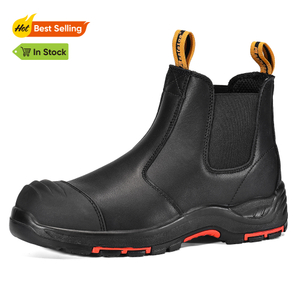Bottes de sécurité en cuir noir pour hommes et femmes M-8025NB BK