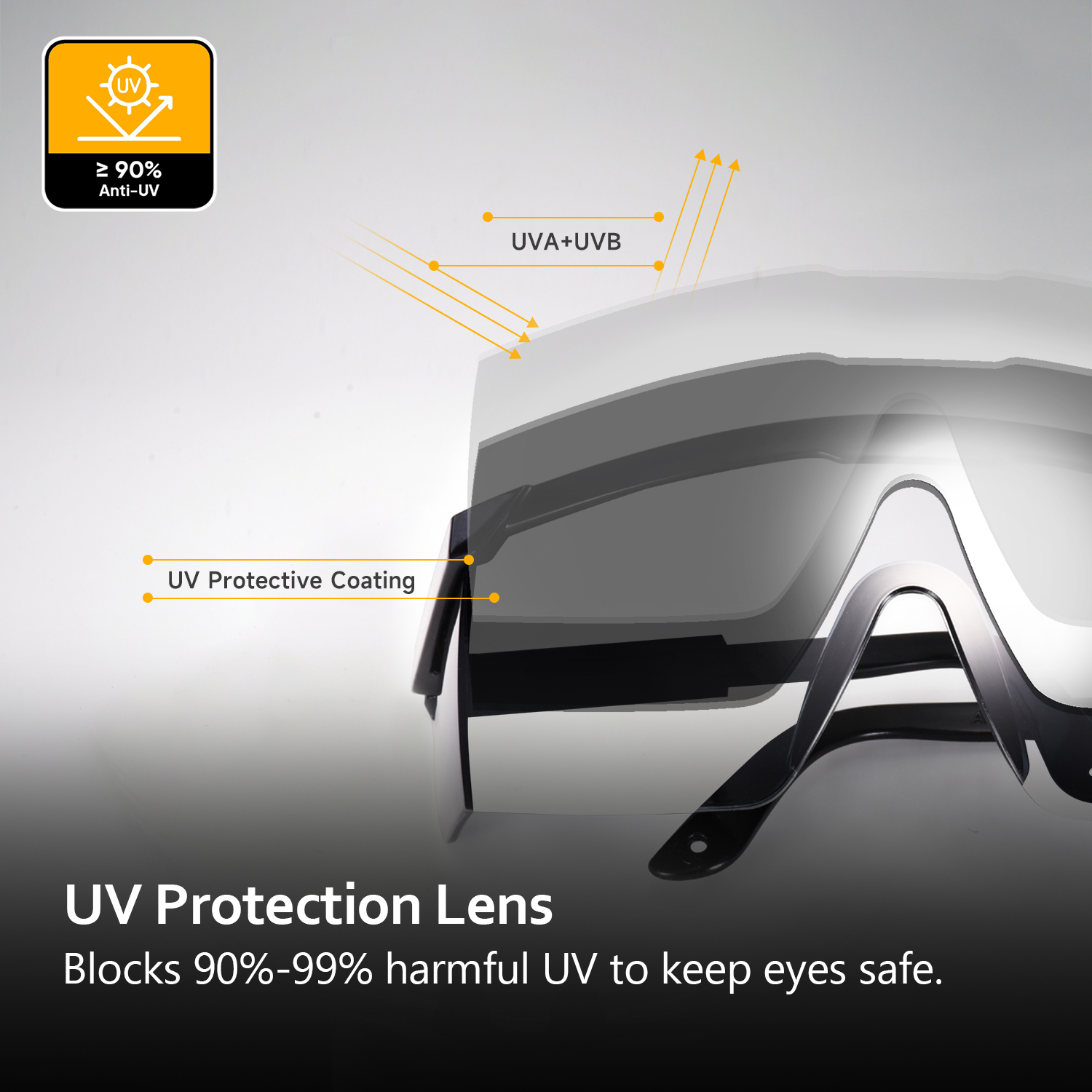  Lunettes de sécurité PC Dark KS102 Black
