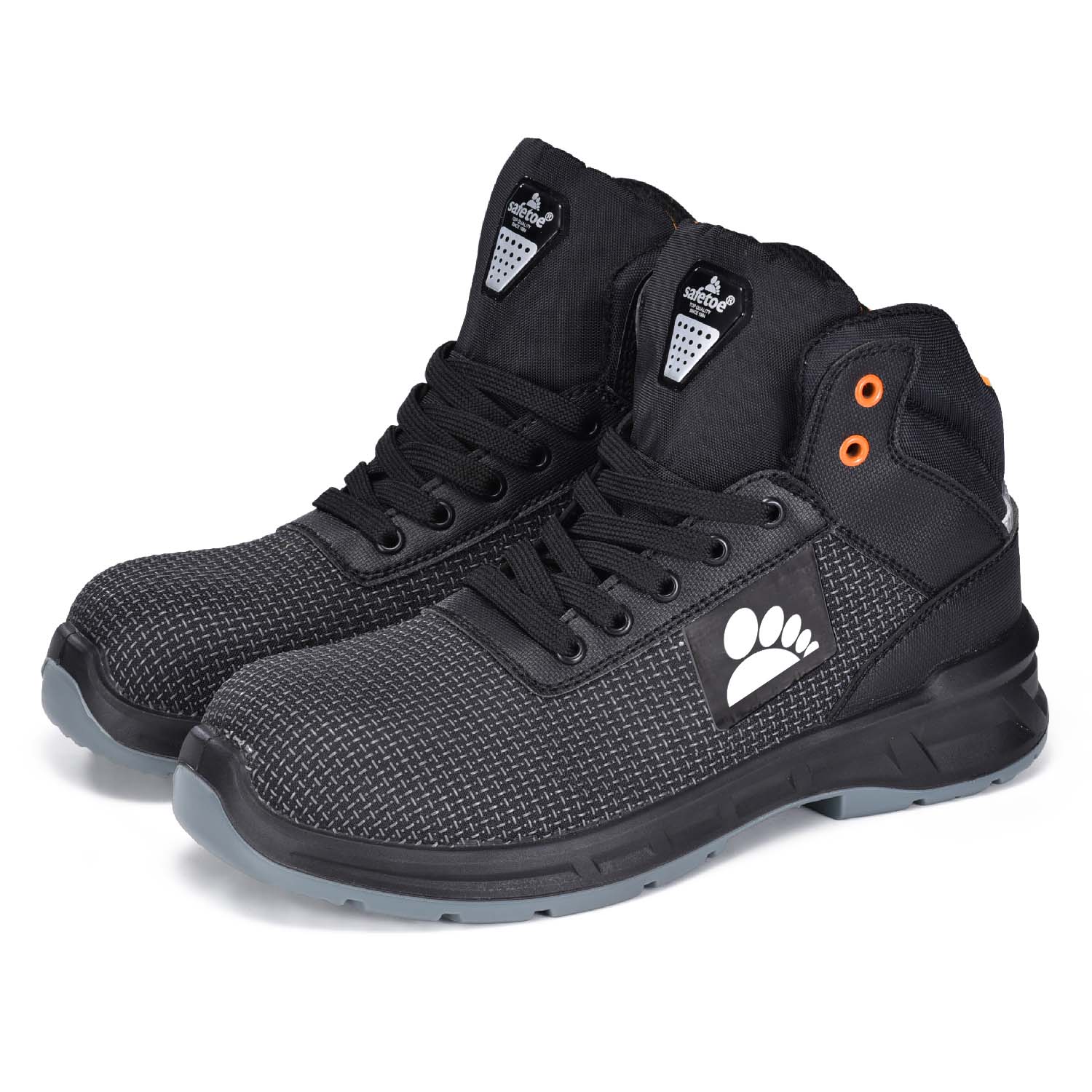Lacet-up à lacets à lacets à lacets à basse coupe Toecap Work Trainers Hommes et femmes M-8571 Orange