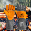  Gant de soudeur en daim gants de soudage Laser résistants à la chaleur FL-1023 gris et jaune