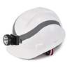 Casque de sécurité utilitaire souterrain avec lampe frontale et bandes réfléchissantes