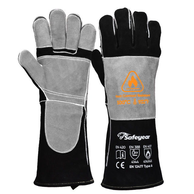 Gants de soudage en cuir pour MIG/TIG | Protection thermique (EN 407)