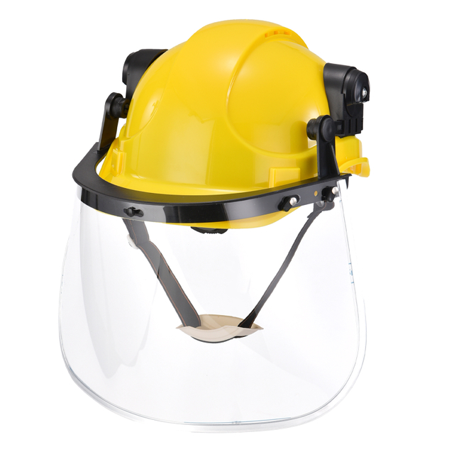 Casque de sécurité ventilé avec visière faciale