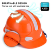  Fabrication Earmluffs Construction Casque de sécurité ABS CE Casques de sécurité approuvés W-018 Orange