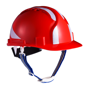 Casque de sécurité rouge pour la construction W-036