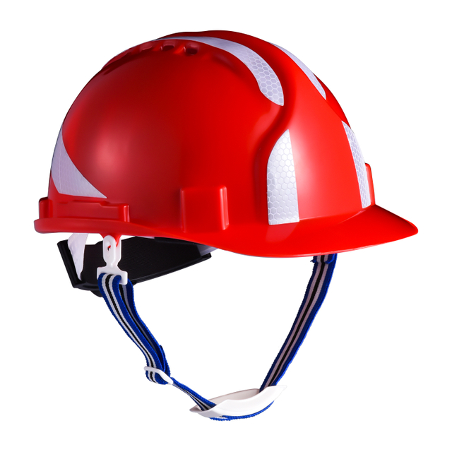 Casque de sécurité rouge pour la construction W-036
