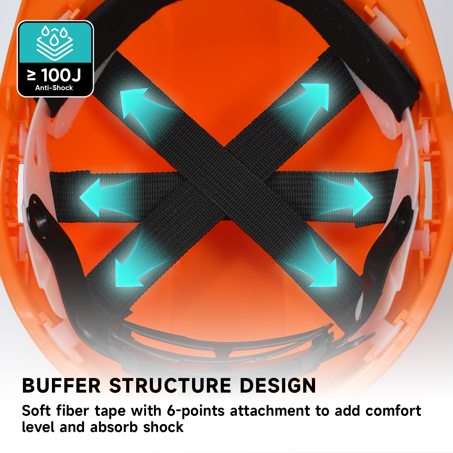 Casque de travail anti-smashing w-002 orange