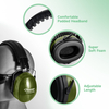 Muffs d'oreille protecteurs ABS Prêt Abs EM-5002 Green