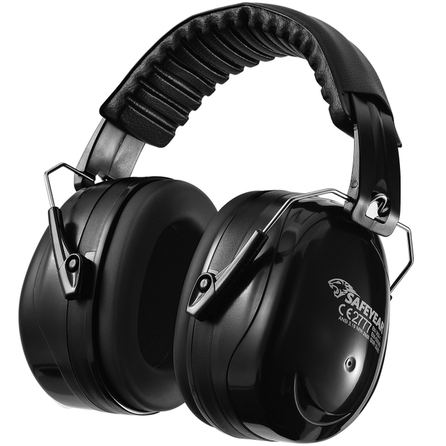 Muffs d'oreille protectrice de l'abs prêt ABS EM-5002 Black