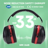 Muffs d'oreille protectrice de l'abse de stock prêt EM-5002 Rouge