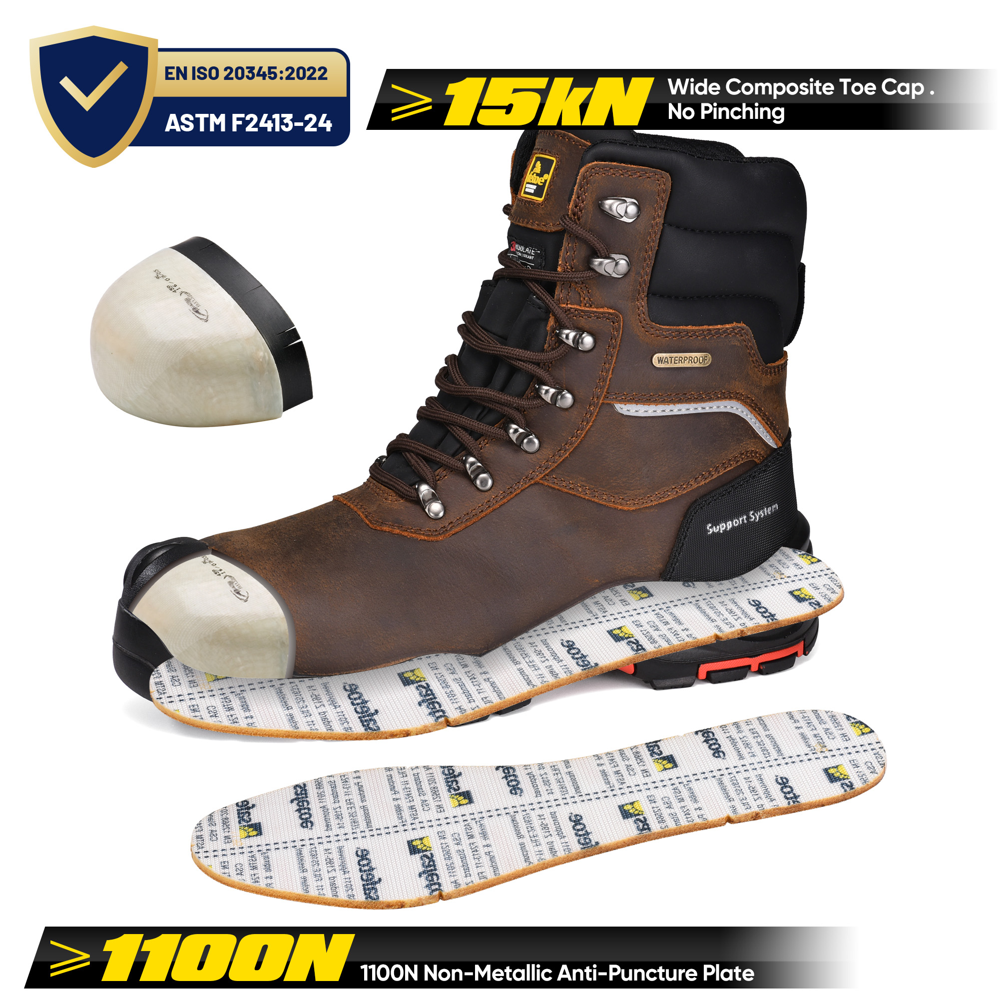 Bottes de sécurité chaudes pour hommes