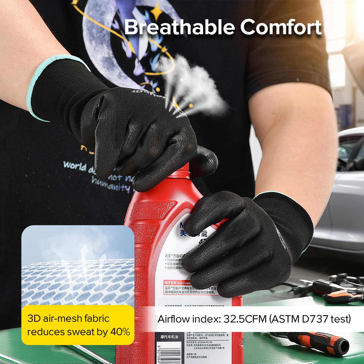 Gants de travail de sécurité PU PN8003 