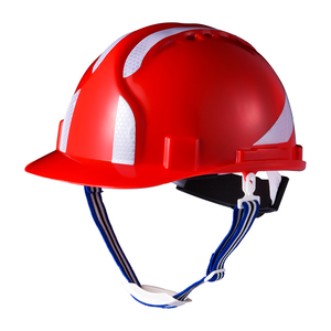 Casque de sécurité rouge pour la construction W-036