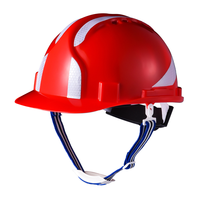 Casque de sécurité rouge pour la construction W-036