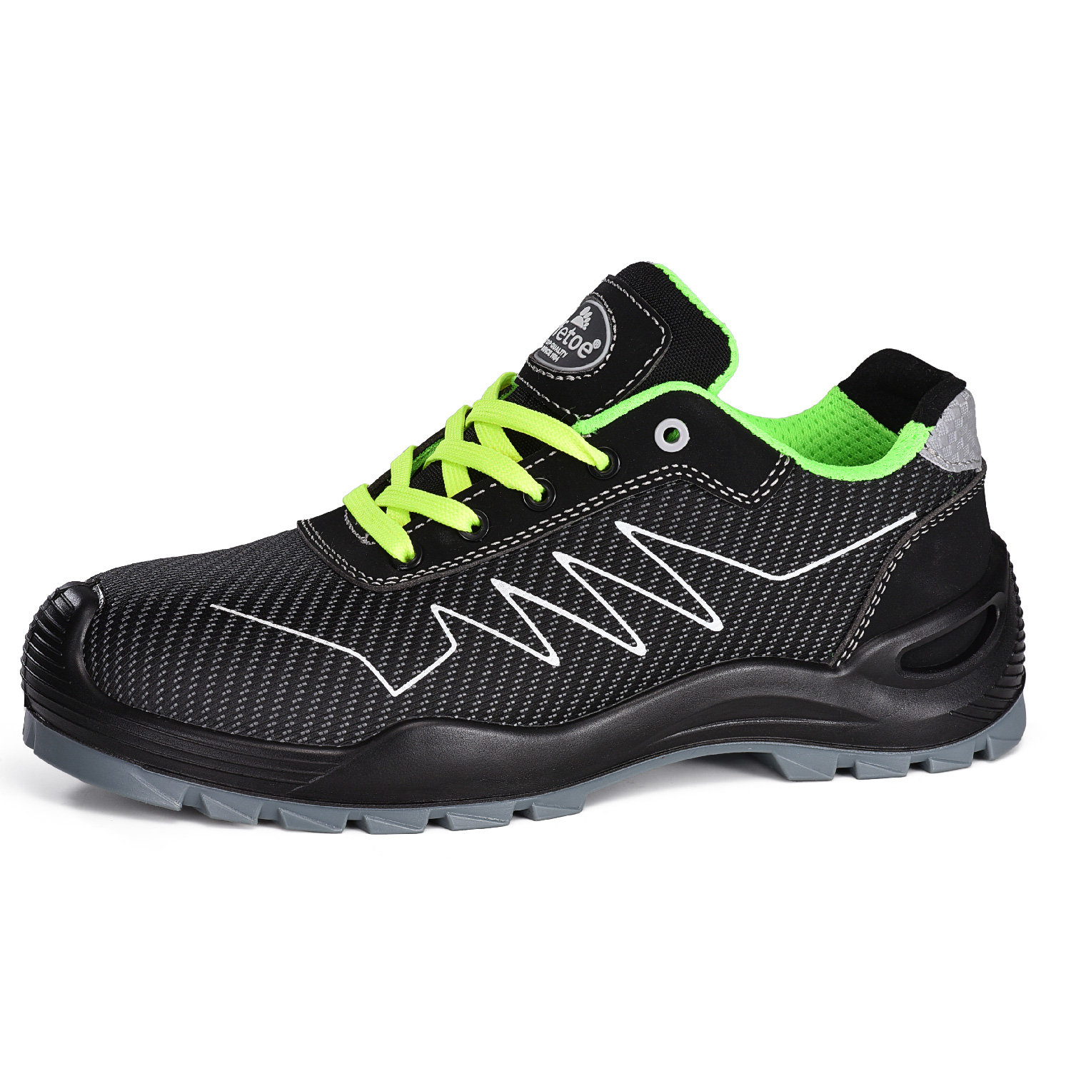 Chaussures de sécurité en tissu de style sport léger-l7530 vert