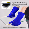 Gants de travail en cuir pour soudeur S-H24 bleu