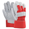  Gants de sécurité en cuir Gants de mécanicien de travail Cuir FL-1015 Rouge