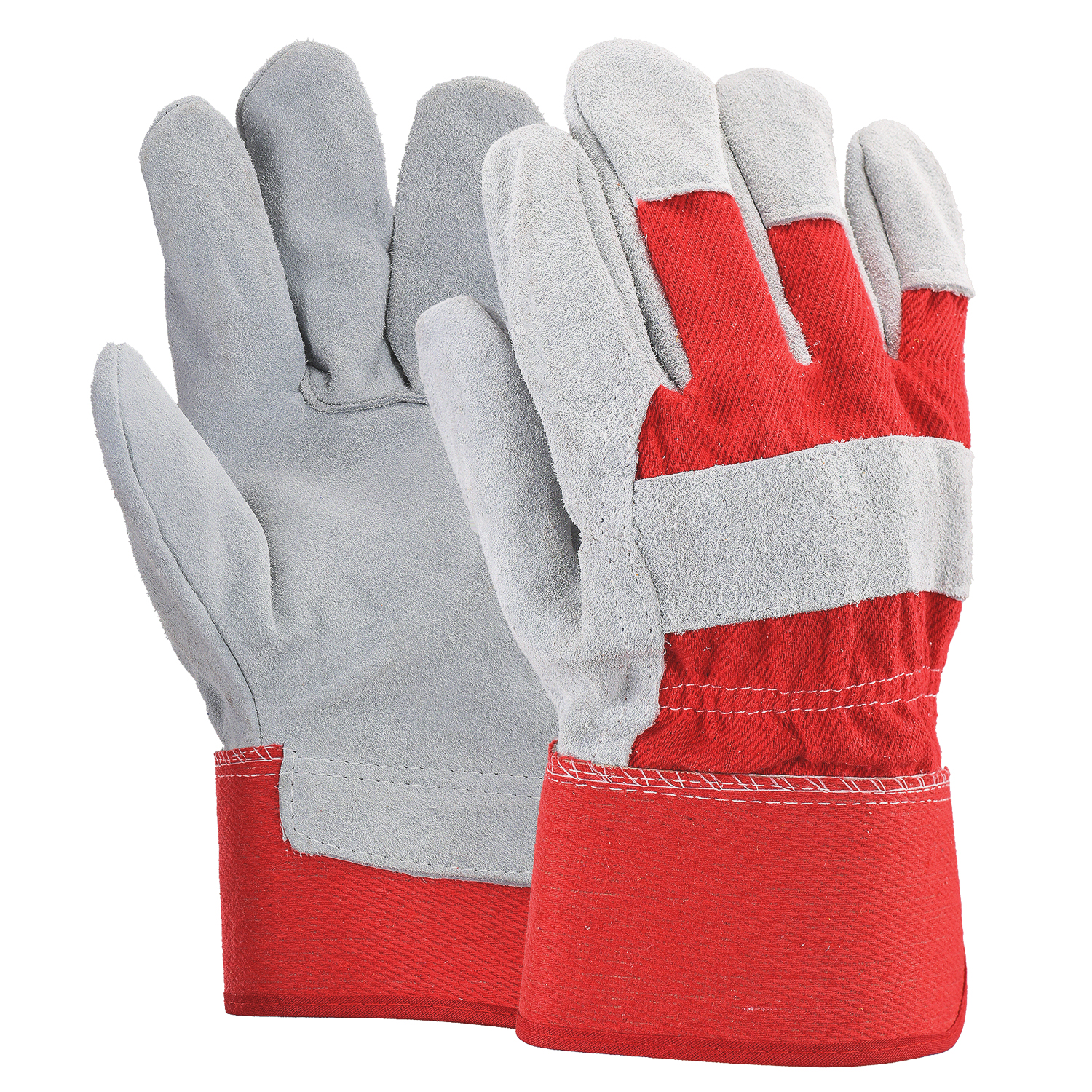  Gants de sécurité en cuir Gants de mécanicien de travail Cuir FL-1015 Rouge