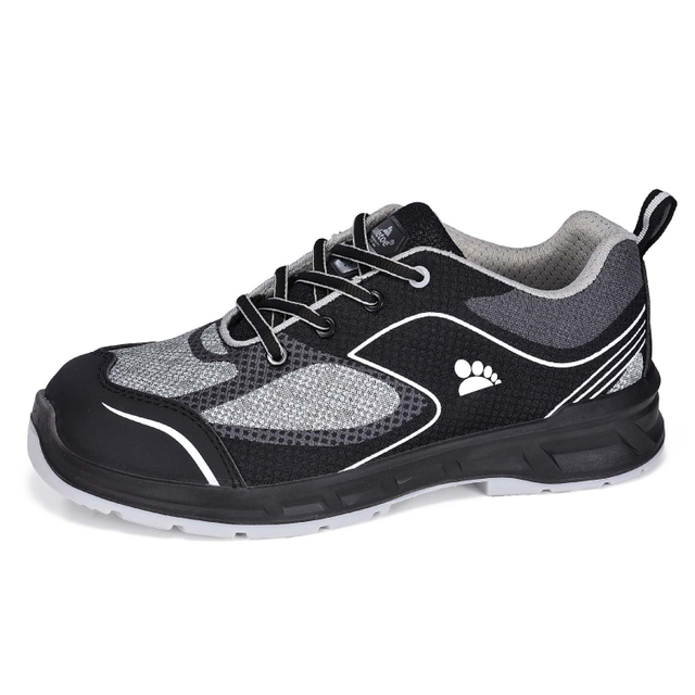 Chaussures de sécurité légères et respirantes en tissu tissé 3D L-7501 gris