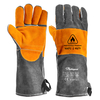  Gant de soudeur en daim gants de soudage Laser résistants à la chaleur FL-1023 gris et jaune