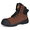 Conception de zip de haute qualité Nubuck Cow Leatther Construction Boots de travail M-8578 Brown