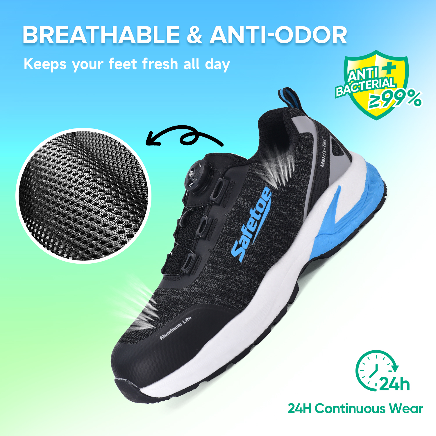 Embout en aluminium S1P et antidérapant pour les travailleurs de la logistique L-7609 Bleu