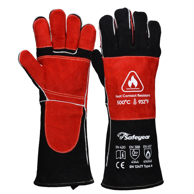 Gants de soudage en cuir pour MIG/TIG | Protection thermique (EN 407) FL-1023