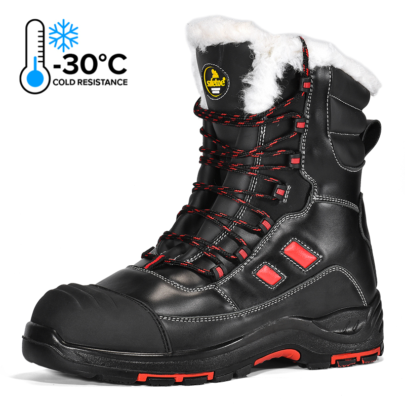 Bottes de travail d'hiver avec une fourrure d'agneau chaude H-9550