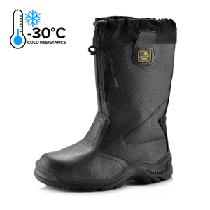 Chaussures de travail de sécurité pour neige chaudes noires pour hommes