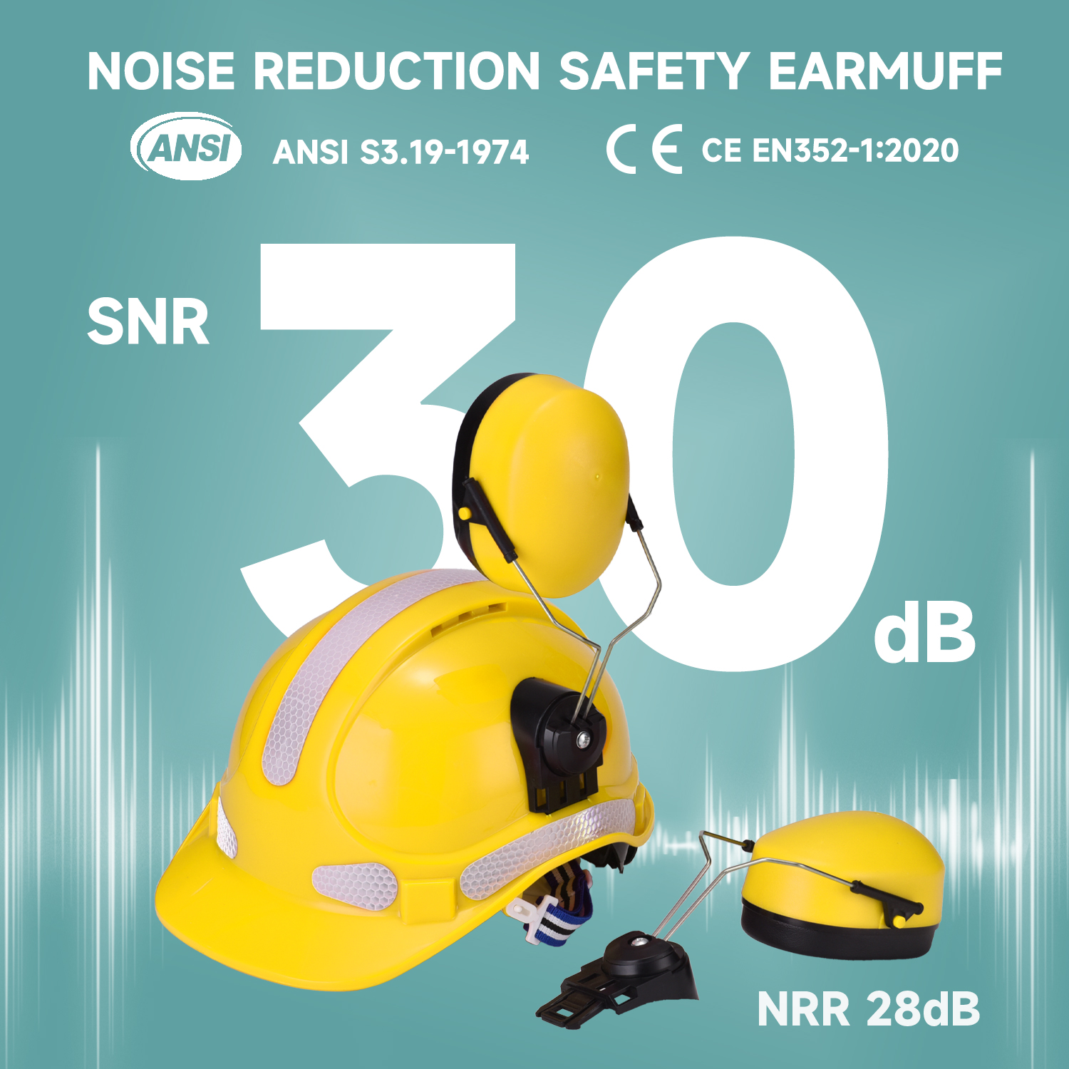 Muffs d'oreille de haute qualité E-2008 jaune