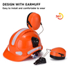  Fabrication Earmluffs Construction Casque de sécurité ABS CE Casques de sécurité approuvés W-018 Orange