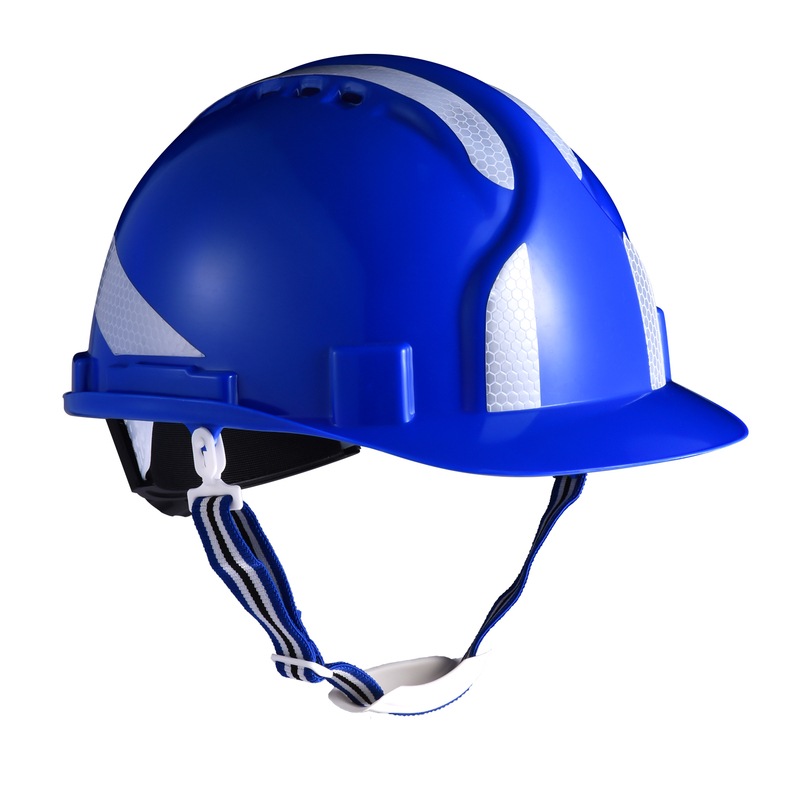 Casque de sécurité de type réfléchissant bleu W-036 bleu