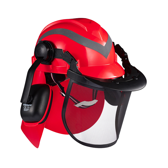 Casques de sécurité et bouclier facial et oreilles M-5009 Red