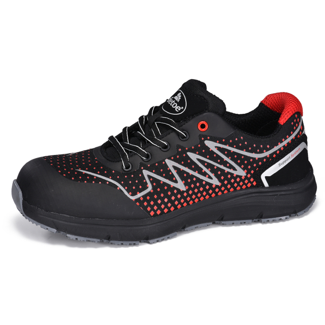 Chaussures de sécurité non métalliques ultra légères et respirantes L-7530 rouge