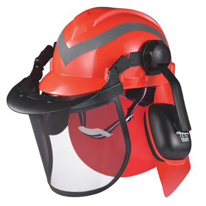 Casques de sécurité et bouclier facial et oreilles M-5009 Red