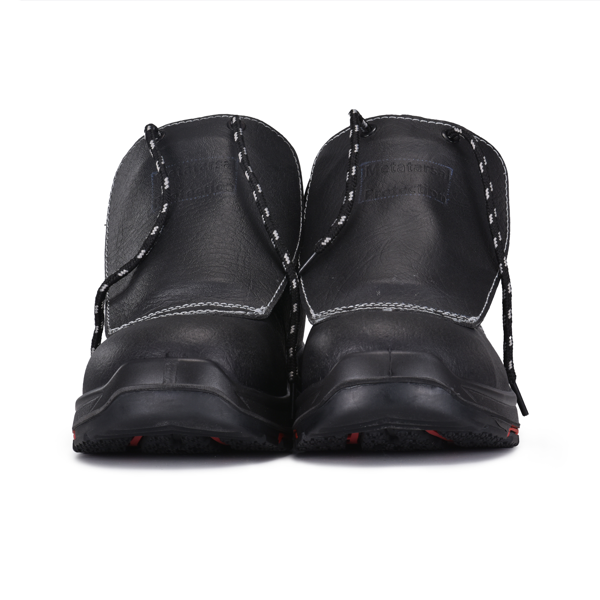 Bottes de travail de soudage pu caoutchouc noir site de travail bottes m-8027pr
