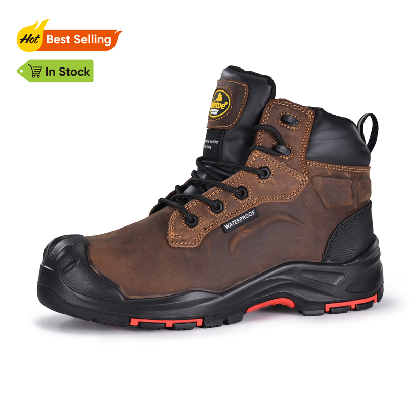 Huile supérieure et glissement de glissement métallique Free Safety Mining Work Boots M-8552