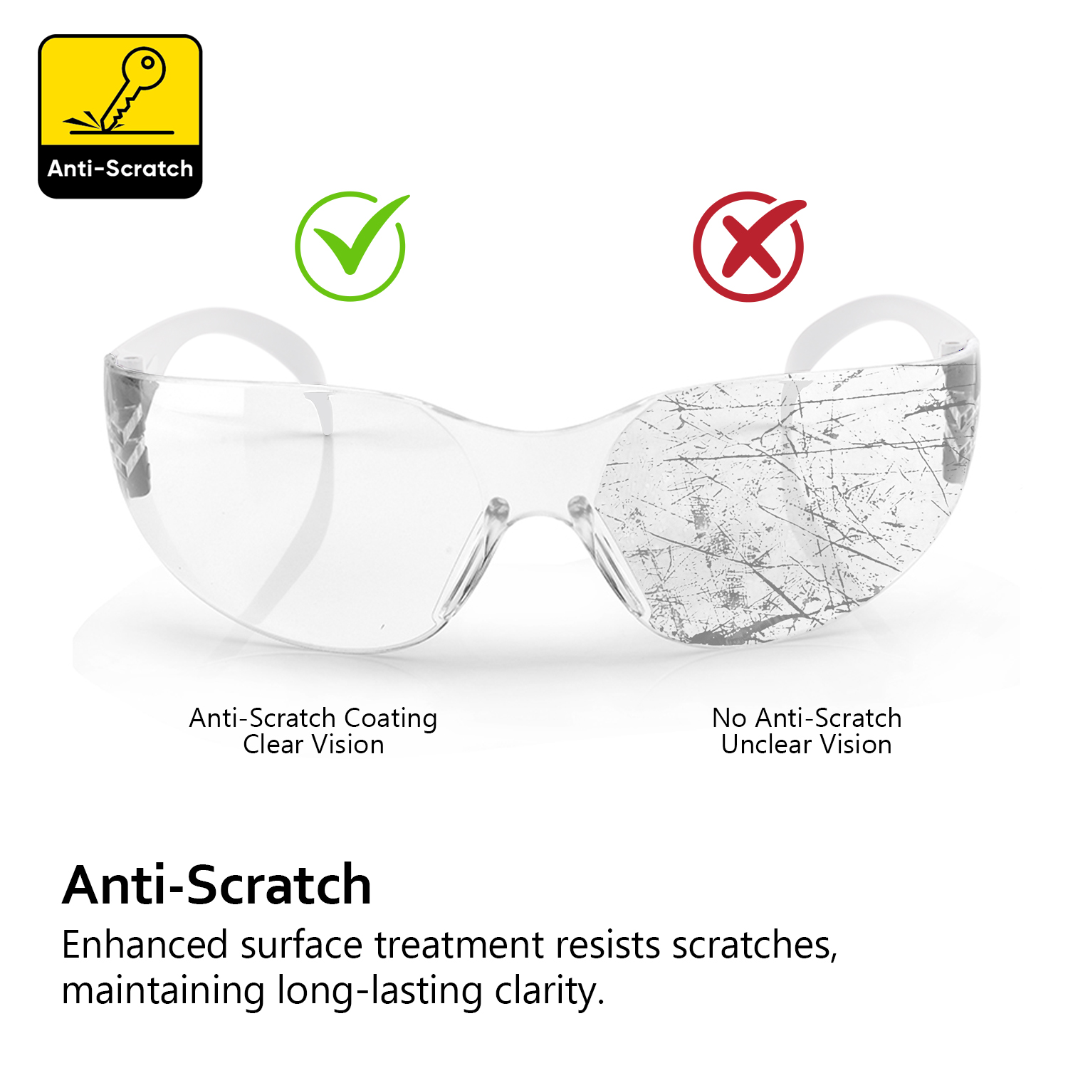 STOCK ENTREPRESS ANSI Z87 Lunettes de sécurité approuvées SG001