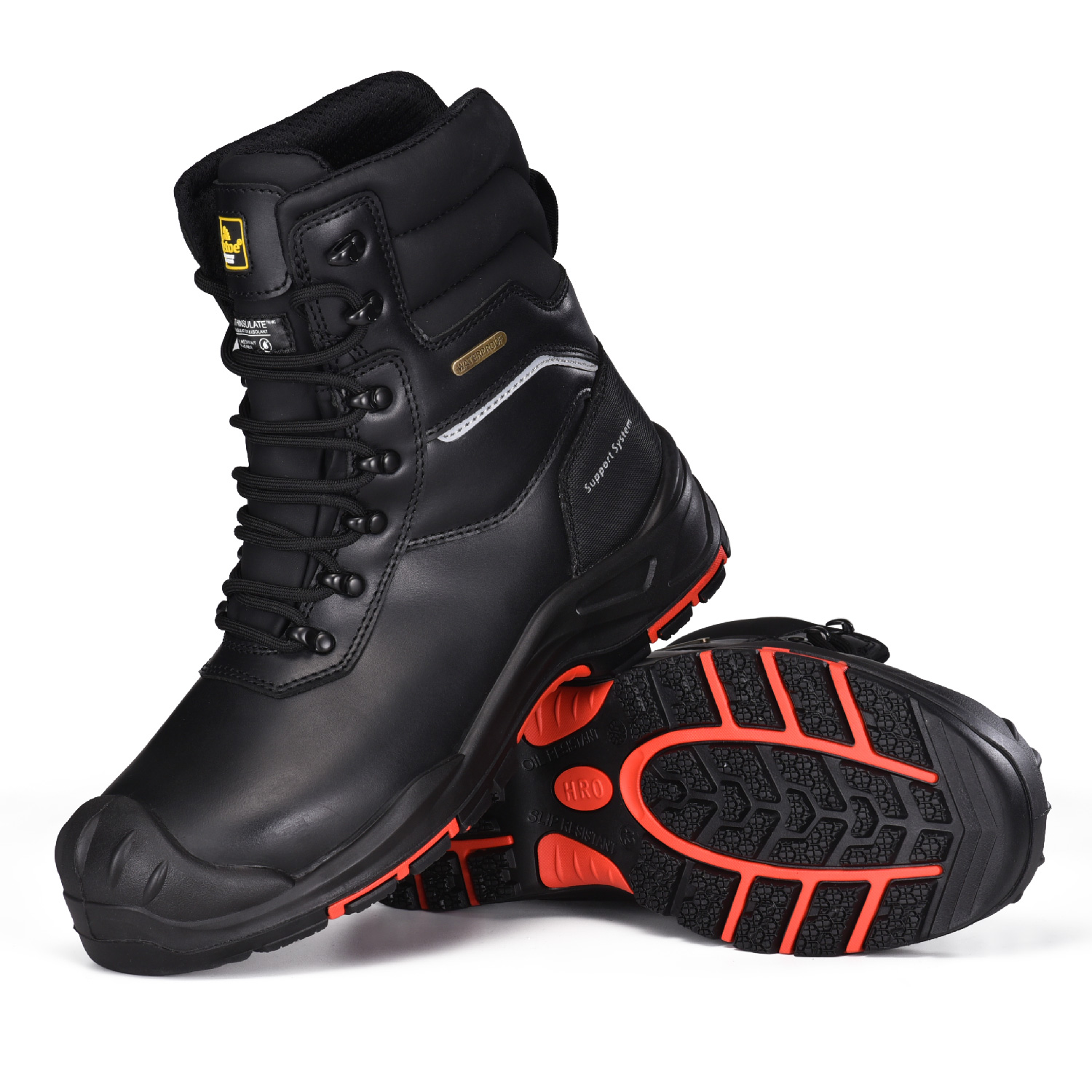 Bottes de sécurité industrielles standard S3 Bottes de sécurité résistantes à l'huile H-9552 Black