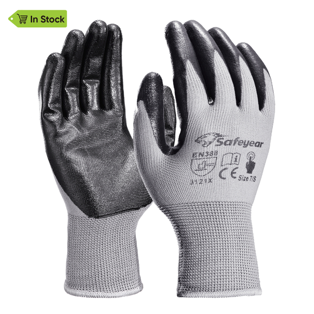 Gants de travail de sécurité enduits de nitrile N1552