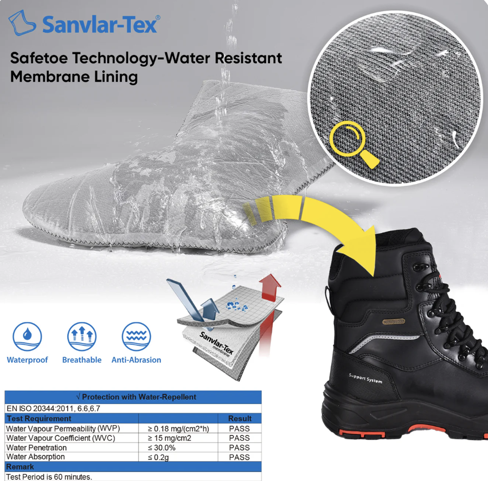 Bottes de travail résistantes à l'huile avec membrane résistante à l'eau H-9552BK