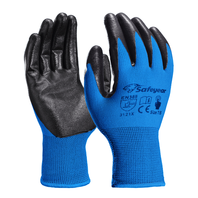 EN 388 3121X Gants de sécurité pour l'assemblage et la manutention en entrepôt N1552 Guarder Max Bleu