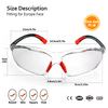 Lunettes de sécurité industrielles à vision haute clarté SG003 Orange